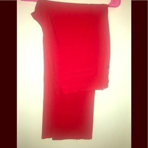 Red stretchy ankle pants